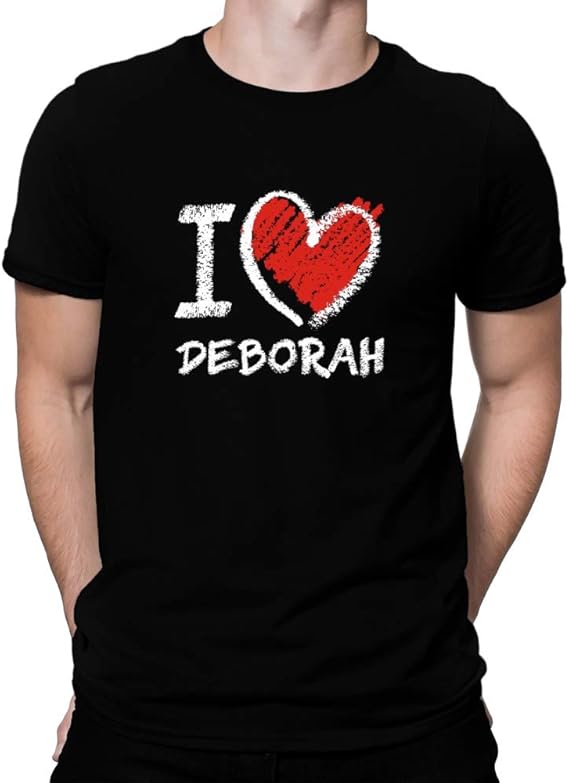 Teeburon I Love Deborah Chalk Style T-Shirt XL Black : Amazon.co.uk: Clothing