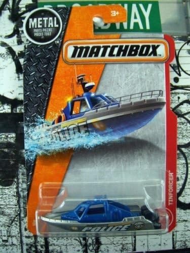 Matchbox 2017 MBX Heroic Rescue Tinforcer (Police Boat) 58/125, Blue
