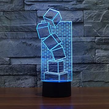 Amazon Com Prank Styling 3d Illusion Lamp 7 Color Changing Touch