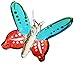 Butterfly Decorations for Spring Summer and Year Round - Set of 3 - Colorful Hand Painted Glass Butterflies for Decorating and Crafting - 2.5
