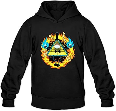 Flycro Men's Bill Cipher Gravity Falls Heart Sweatshirts