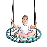 Play Platoon Spider Web Tree Swing - 40 Inch Diameter, Fully Assembled, 600 lb Weight Capacity, Easy to Install