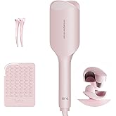 Waver Curling Iron Lena S12 Beach Waver Curling Wand, Hair Tool with 2 Barrels, Anti-Scald Protection, Adjustable Time & Temps, Dual Voltage, Titanium Coating for Effortless, Long-Lasting Waves