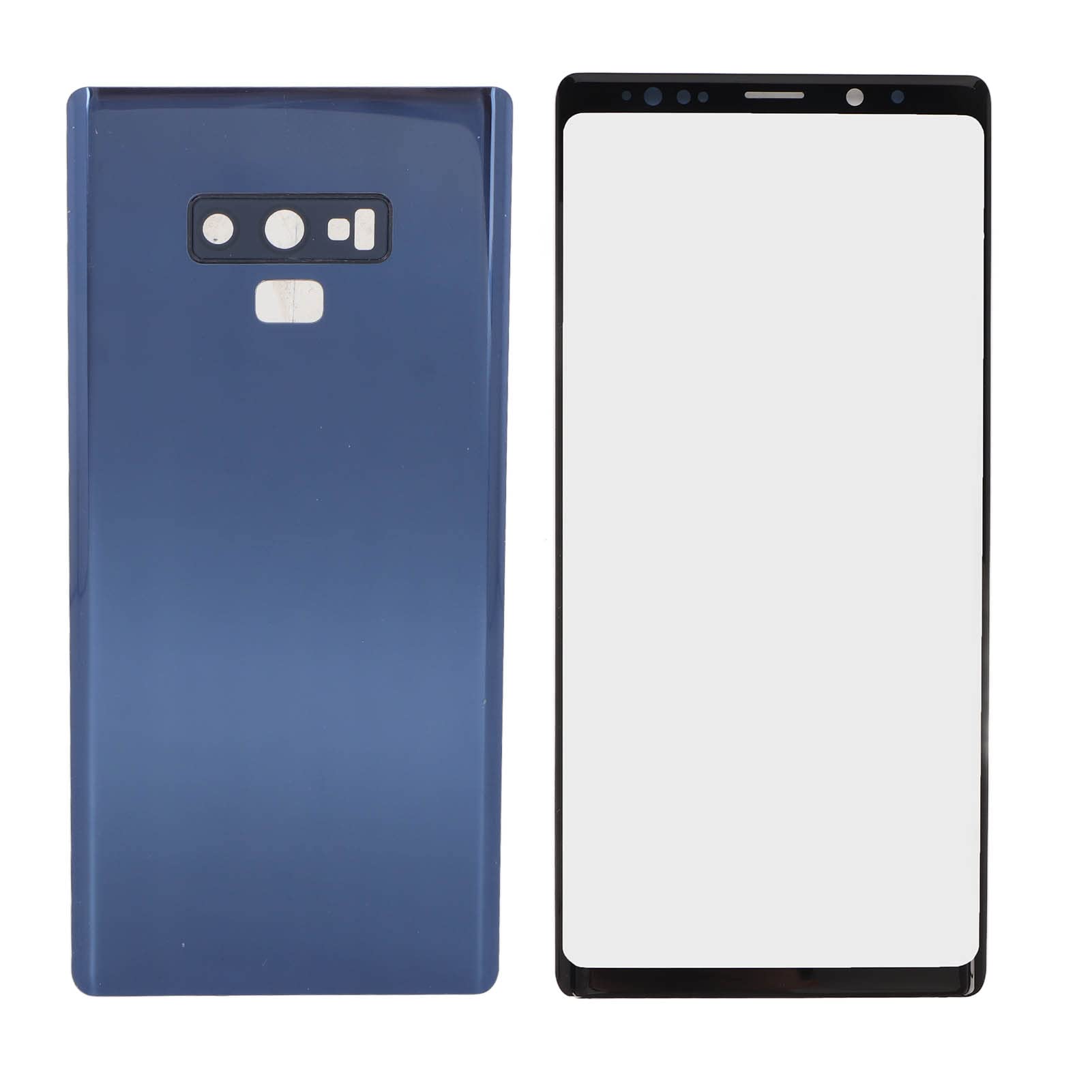 Premium Glass Rear Door and Front Cover Kit for Galaxy Note 9 - Repair Cracked Phone, Easy Installation, Full Professional Repair Kit (Blue)
