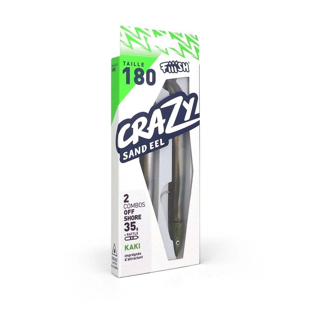 Fiiish Crazy Sand Eel 180 Double Combo Off Shore 35g Khaki