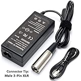 Govolia 36W 24V Electric Scooter Charger Cable for eZip 750 E750 400 E400 500 E500 E650 450 900 4.0 4.5 E-4.5; eZip Trailz Electric Bike Motor Bicycle Parts - with 3-Pin XLR Connector[0.6A 600mA]