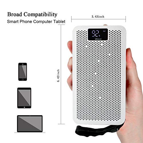 Portable High-Speed Charging Power Bank-COC 10000Am Powercore for iPhone, Samsung Galaxy and More, External Wireless Bluetooth Speaker to Play Music, with Flash Light