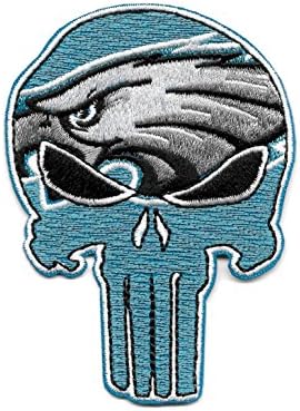 Eagles Punisher Skull Embroidered Patch - Iron On