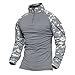 T Shirts for Men Cotton Snow T-Shirt Combat Shirt Long Sleeve Tactical Shirt Tshirt Camouflage ACU