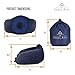 Royal Rest New Multi-Function Design U-Shaped Best Memory Foam Travel Ideal for Sleeping, Driving, Flights, Work & More-Contour Neck Pillow for Men & Women, 11 x 11 x 5.1 inches, Dark Blue