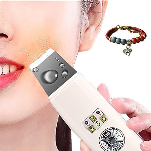 Household Facial Skin Scrubber Ultrasonic remove dead skin cells Spatula Blackhead EMS Ion Nutrition Import Rechargeable