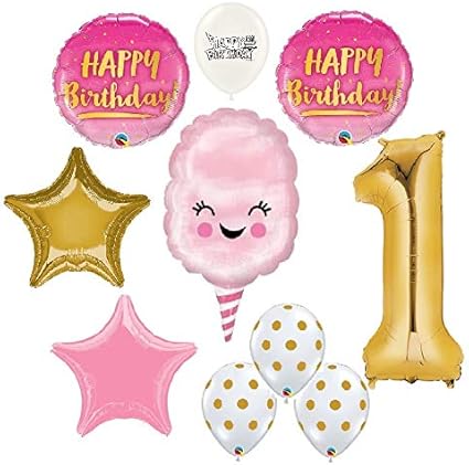 Amazon Com Ultimate Cotton Candy Theme 1st Birthday Party Event