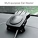 Junda Portable Car Heater Fast Heating Quickly Defrosts Defogger with 3-Outlet, Suitable for 12V 150W Auto Car