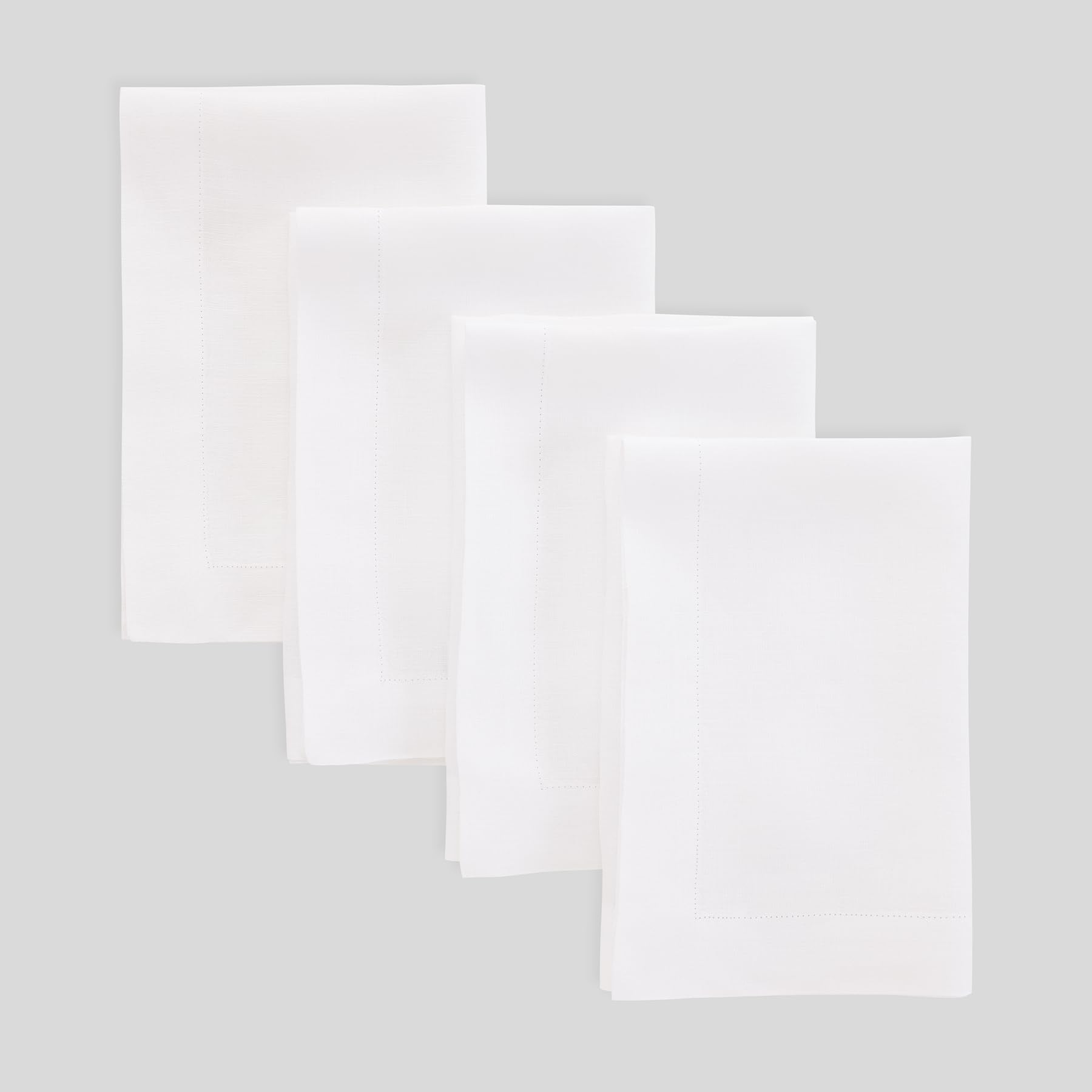 Solino Home White Linen Napkins 20 x 20 Inch – Set of 4, 100% Pure Linen Dinner Napkins for Spring, Easter, Summer, Indoor, Outdoor – Machine Washable and Handcrafted from European Flax – Fete