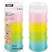 Kidsmile Babies Non-spill milk Dispenser, Twist Locks, Stackable Dispensers, Snack Storage Containers. (4 tier Packaged Intelligent Storage System , 4 Different Color Packs)
