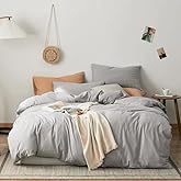 Luxlovery Silver Grey Comforter Set King Grey Bedding Comforter Set King Size Light Gray Bedding Set Soft Light Grey Blanket Quilts for Women Men Adults