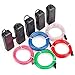 AIT EL Wire Kit 9ft, Portable Neon Lights for Parties, Halloween, DIY Decoration (5 Pack, Each of 9ft, Red, Green, Pink, Blue, White) primary