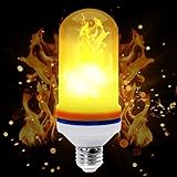 TOLOCO LED Flame Effect Light Bulb E26- 1300K 150 Lumens Natural Fire Effect - Simulated Realistic Burning Fire, Warm Flash Flame Light Bulb, Antique Lantern Atmosphere, Hotel, Bar, Home Decor(1 pcs)