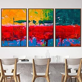 signwin 3 Piece Framed Canvas Wall Art Abstract...