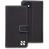 SafeSleeve Wallet Leather Case for iPhone 11 EMF Blocker for Cell Phone with 3 Card Holder & Adjustable Stand – Magnetic Closure, and Magnetic Folio Protection for Daily Use (Black)