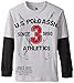 U.S. Polo Assn. Big Boys' Graphic Screen Printed Hangdown, Light Heather Gray, 10/12