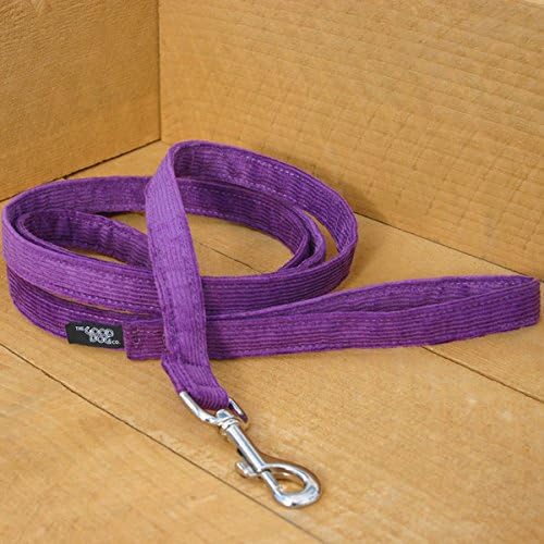 The Good Dog Company-- Hemp Corduroy SIX FT Dog LEASHES Available in 9 Colors (Rust, Marigold, Bronze, Avocado, Blue, Plum, Pink, Red, Black) Sold in 1โ, ยพโ, ยฝโ Widths