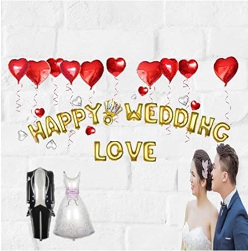 Amazon Com Wedding Decorations Happy Wedding Balloon Set Love