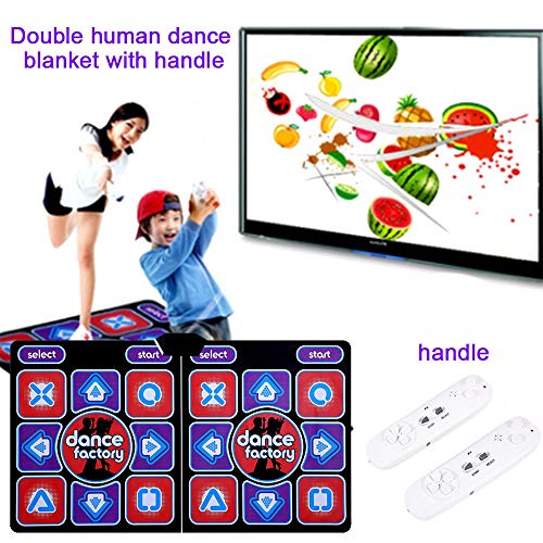 SODIAL Double Human Dance Blanket Pads Computer Tv Slimming Dancer Blanket Mat Pad with Two Handle