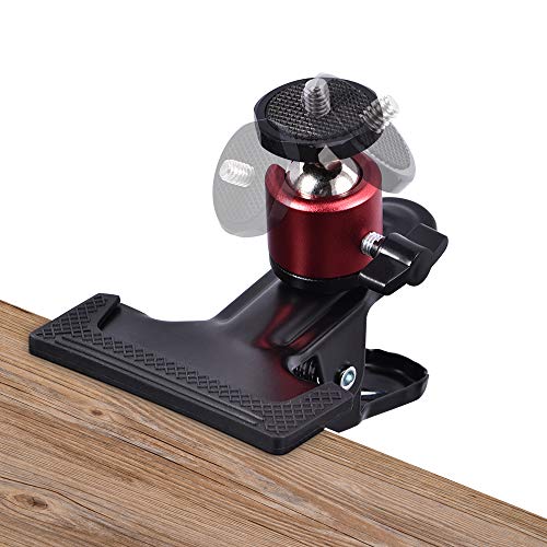 UTEBIT Heavy Duty Tripod Camera Mount Clip Clamp with 360 Degree Swivel