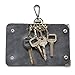 ZYSUN Genuine Leather Key Holder Wallet Slim Compact Key Case Pouch With Six Key Hook