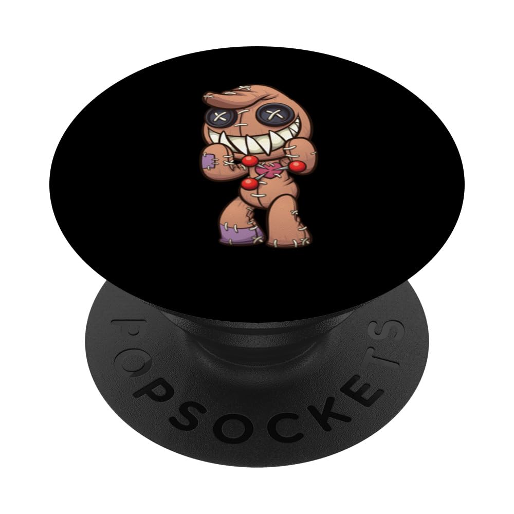 Sad Sitting Voodoo Doll with Pins PopSockets Swappable PopGrip