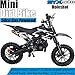 SYX MOTO Kids Mini Dirt Bike Gas Power 2-Stroke 50cc Motorcycle Holeshot Off Road Motorcycle Holeshot Pit Bike, Fully Automatic Transmission, Red