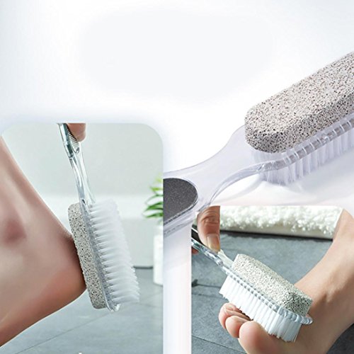 Botrong 4 in 1 Foot Pumice Stone Dead Skin Remover Brush Pedicure Grinding Fad B1 LJ - Thumbnail 3