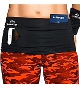 AVANTO Slim Fit Running Belt with zippered Wrist Wallet, Phone Holder For Running, Passport holde...
