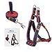 ARIKON Dog Leash Harness, Adjustable and Heavy Duty Durable Denim Dog Leash Collar for Training Walking Running, Best for Large Medium Small Dog