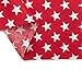 The Fabric Exchange Stars Print Poly Cotton 60 Inch Fabric by The Yard (Red)