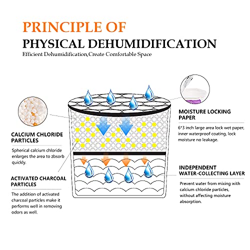 6 packs Large Moisture Absorber Boxes with Air Purification Fragrance,12.5 oz,Lemon&Lavender