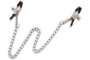 Acekiily Nipple Clips Body Chains 316L Stainless Steel Adjustable Body Ring Clamps Nipple Clamp Body Ring Non Piercing Chain Stainless Steel for Womens Faux Jewelry Clip on Jewelry Gift