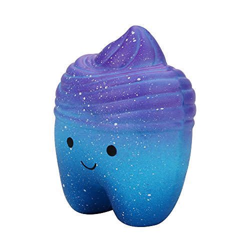 Hot Sale!! Squishy Toy, ZOMUSAR 10cm Galaxy Teeth Cake Scented Squishies Slow Rising Squeeze Toys Collection Toy (AS Show)