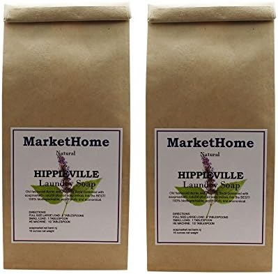 Soapmarket MarketHome Laundry Soap - Hippieville (Lavender-Patchouli) - 2 One-pound Bags