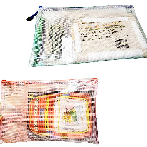 15 Pack A4 Size Waterproof Zipper File Bags,5 Colors Plastic Zip Document Filing Folder for Office Organization,Stationery,Puzzle Storage - Thumbnail 4