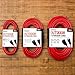 Otimo 100 Ft 12/3 SJTW Red, Heavy Duty Outdoor Extension Cord - 3 Prong Ground Plug, 15A 1875W, Water & Weather Resistant, Flame Retardant