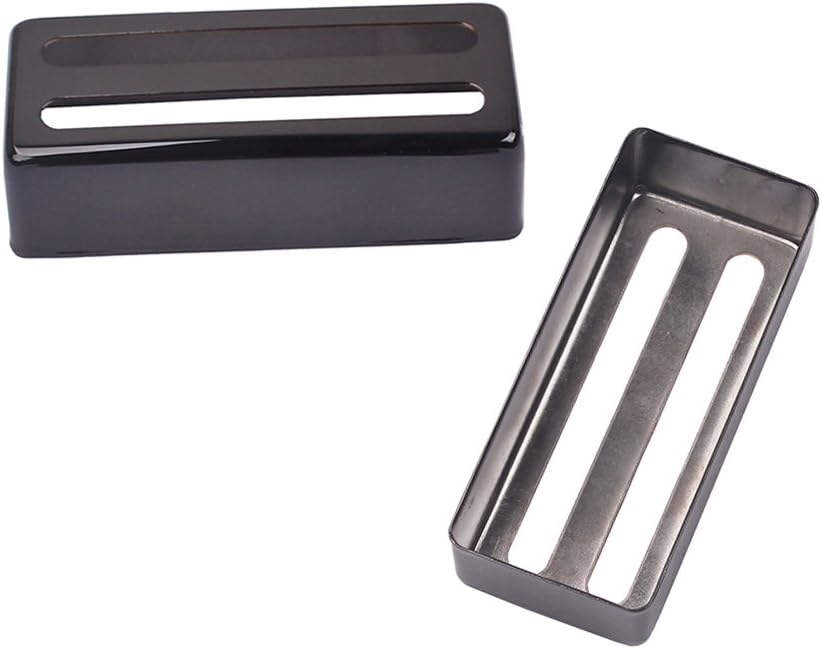 Alnicov 2 Pcs Humbuckers Pickup Cover 69mmX29mm for Electric Guitar,Black - Image 4