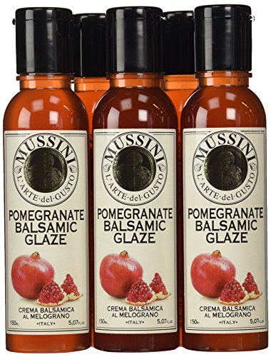 Mussini Pomegranate Glaze of Balsamic Vinegar, 5.07 Ounce Plastic Bottle (Pack of 6)