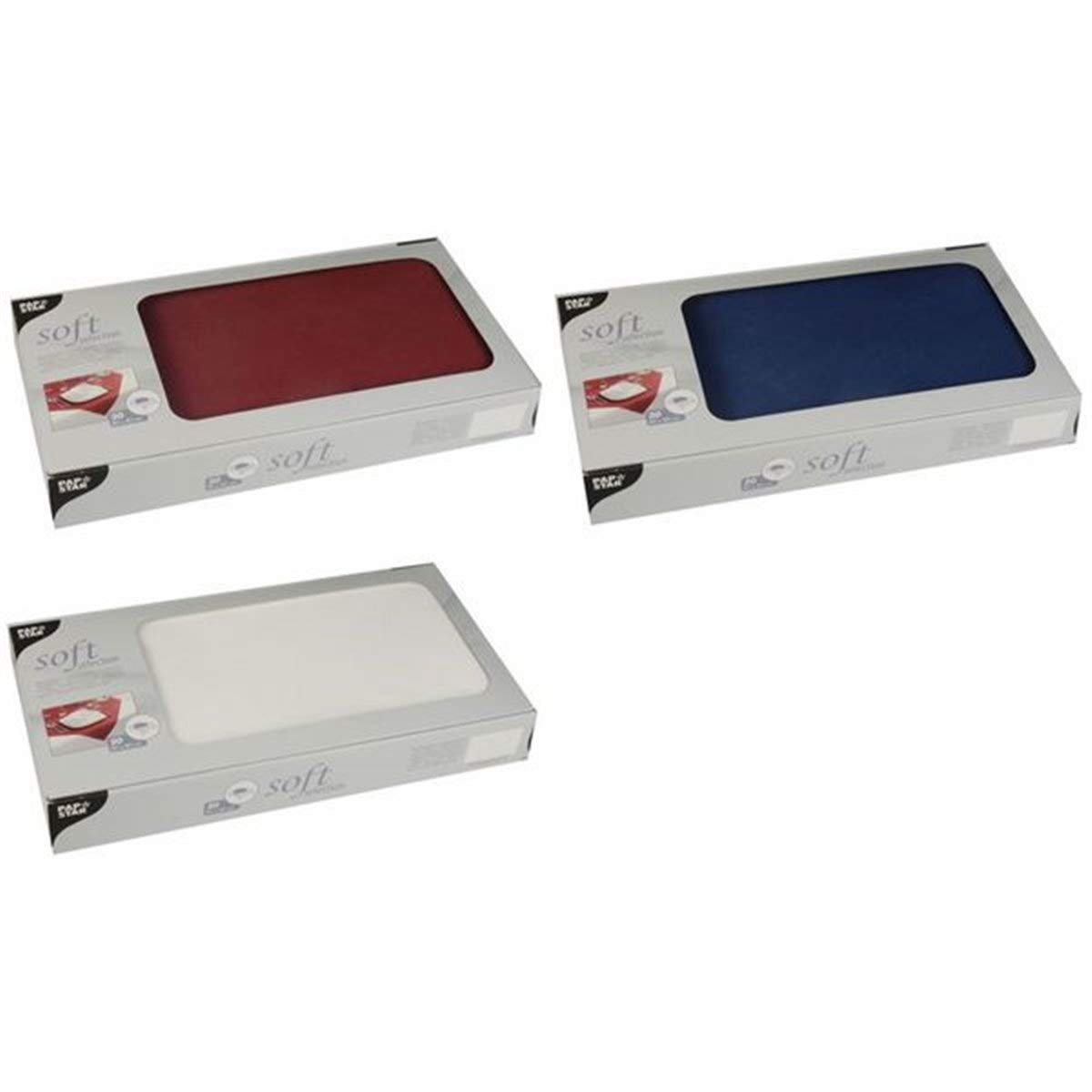 Papstar Soft Selection Tablecloth, 20 Tablecloths, Fabric-Like Fleece – 80 cm x 80 cm White # 82332