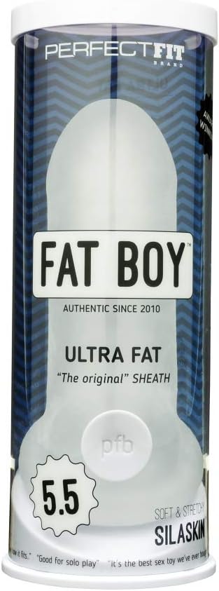 PerfectFitBrand - Fat Boy - Original Penis Extender Sleeve - Ultra Fat 5.5 Inch - Clear, Transparent - Image 3