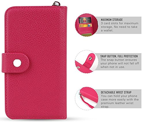 iPhone 6/6SWallet Case, HYSJY Girls Women Magnets Detachable