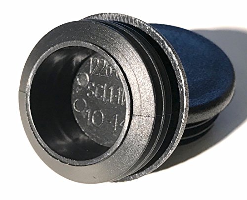 (10 Pack) - 1 1/2" Round (10 - 14 Ga 1.240"-1.330" ID) Black Plastic Tubing Plug, 1 1/2 Inch End Cap - Steel Furniture Pipe Tube Cover Insert | Fencing Post - End Caps for Fitness Eqpt. - Thumbnail 3