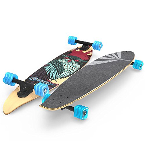 Shark Wheel Fathom Pintail Longboard Skateboard Complete, St