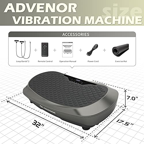ADVENOR 4D Vibration Plate Exercise Machine Triple Motor 120 Speed Loop